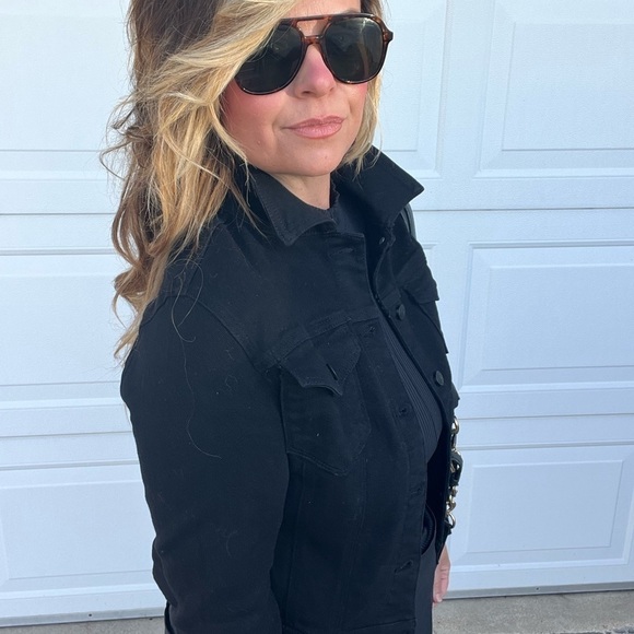 Curve Appeal Jacket Size Small. Black Denim - Picture 1 of 2